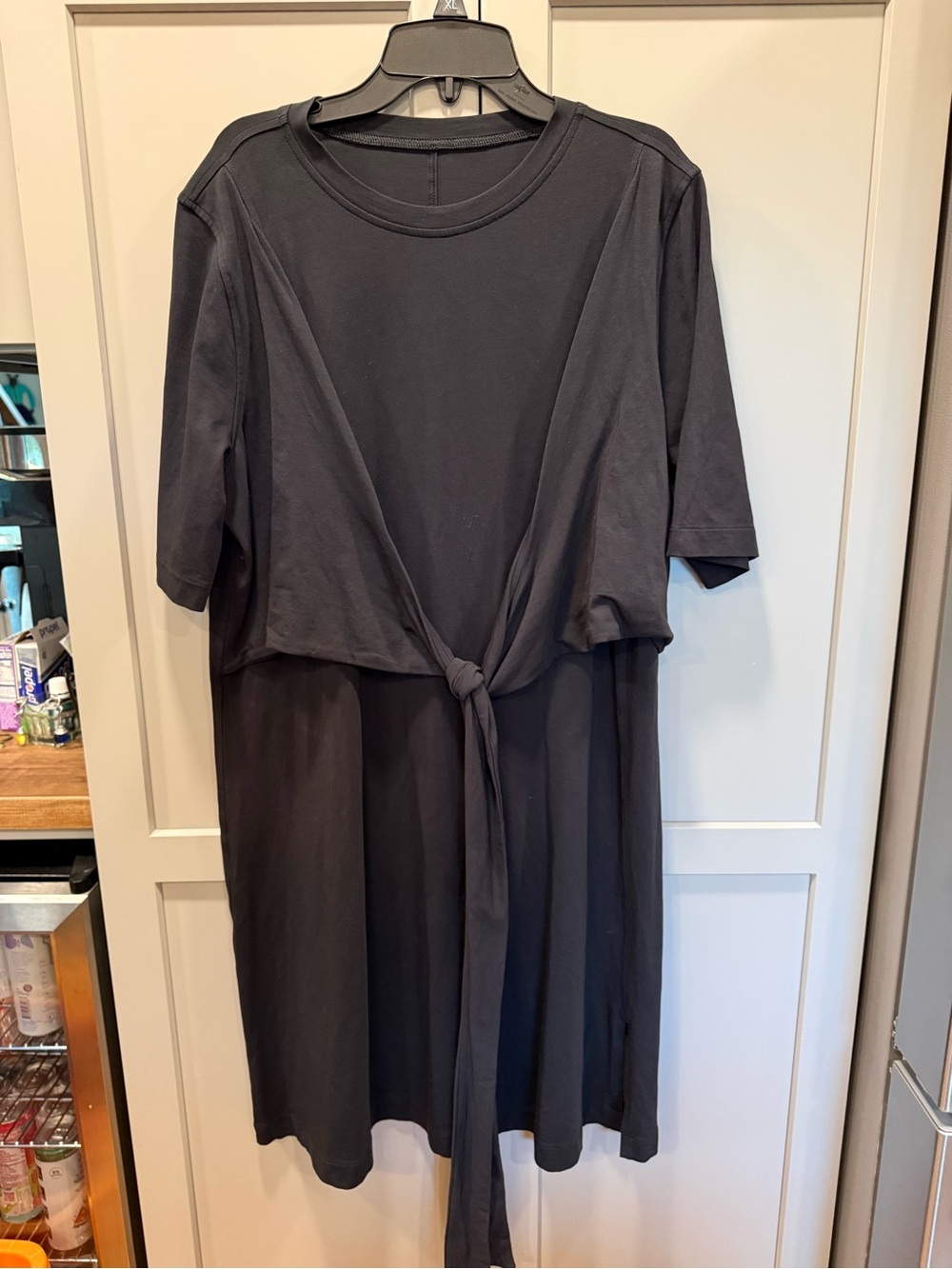 lululemon athletica Black Tie-Front Midi Dress